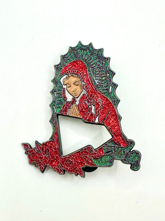 Red Virgen De Guadalupe NE Frame Pin