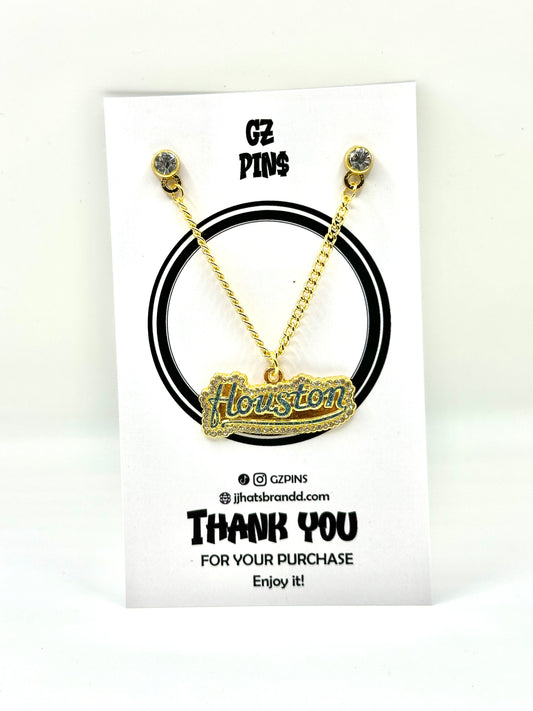 Gold Houston Chain Pin