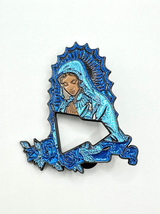 Blue Virgen De Guadalupe NE Frame Pin