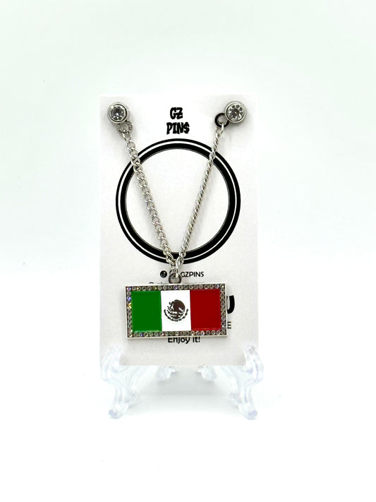 Mexico Flag Chain Pin