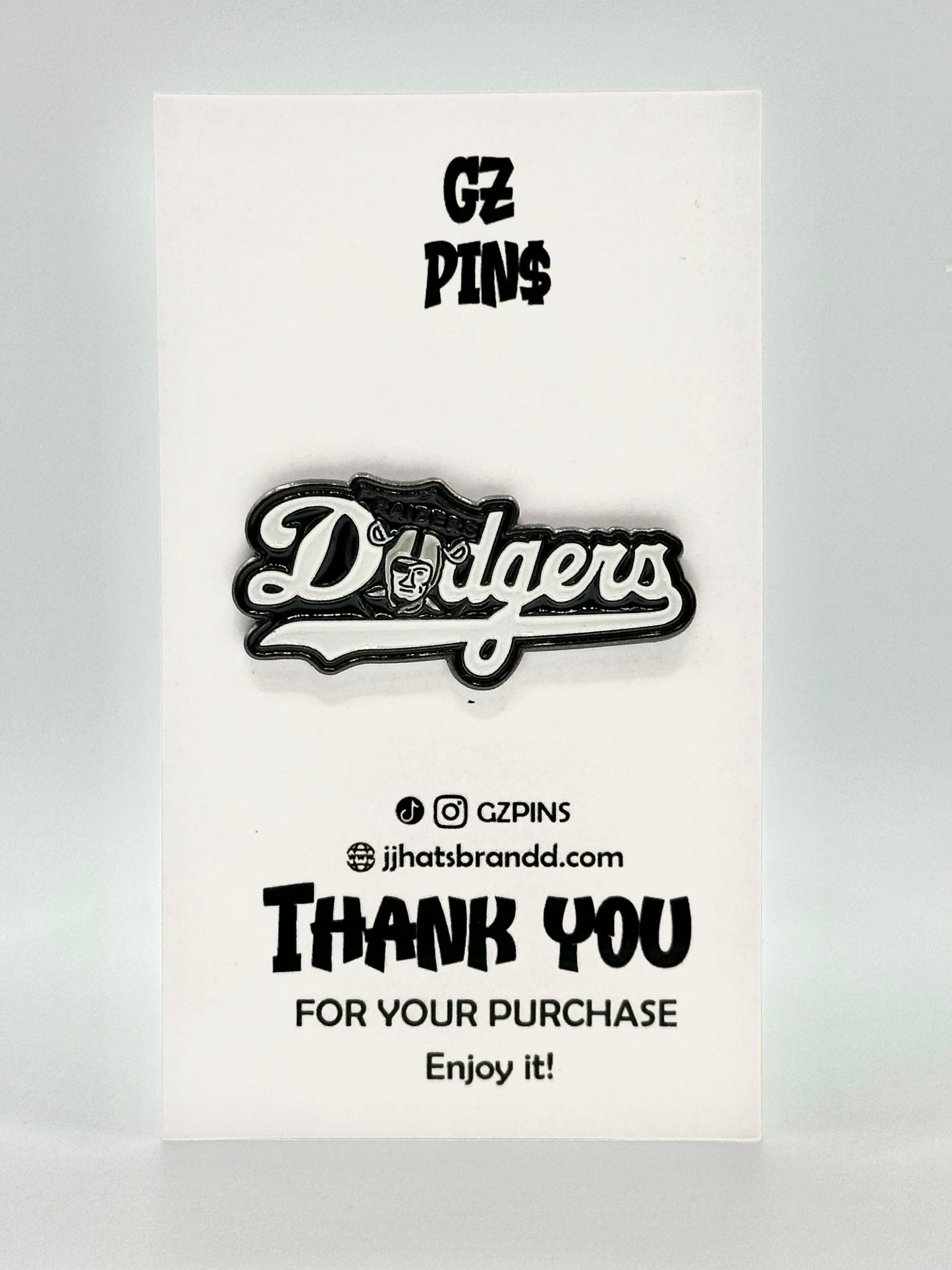 Dodgers / Raiders pin